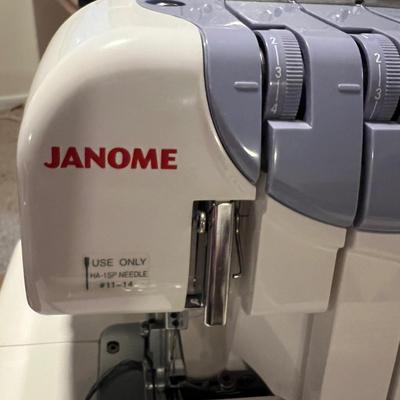 Janome Sewing Machine Serger Lot w Accessories
