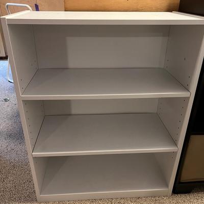 Lot 2 Shelves w. 5 Cloth Storage Cubes