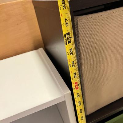 Lot 2 Shelves w. 5 Cloth Storage Cubes