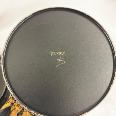 1040 Black Mike & Ally Palm Tree Bathroom Set