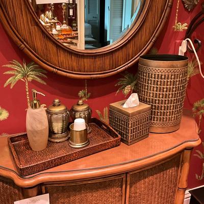 1041 Basket Style Bathroom Set