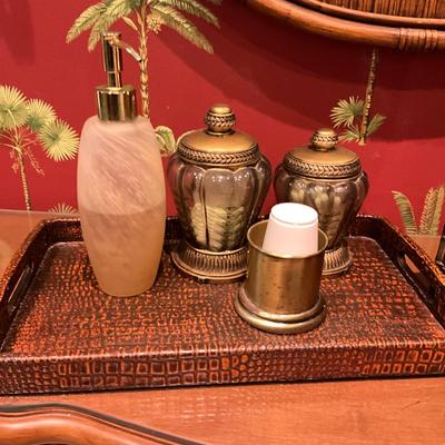 1041 Basket Style Bathroom Set