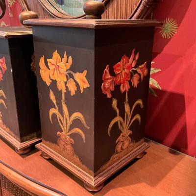 1043 Three Piece Handpainted Canister Set