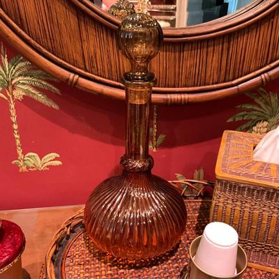 1044 Amber Bottle Bathroom Set