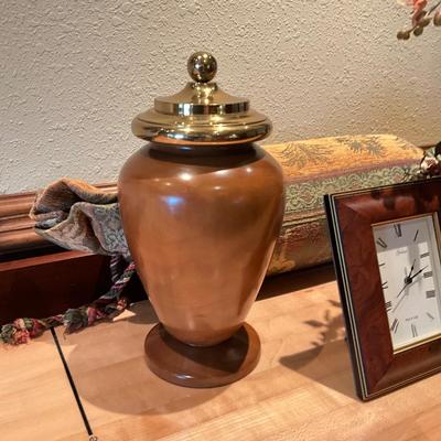 1049 Decorative Urn, Clock , Silk Orchid , decorative pillow