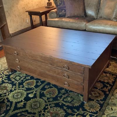 897 Large Six Drawer Mahogany Coffee Table