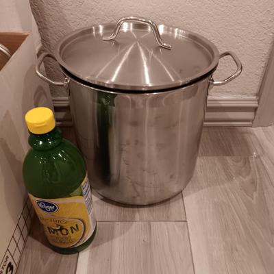 QUART AND PINT CANNING JARS PLUS A STOCK POT