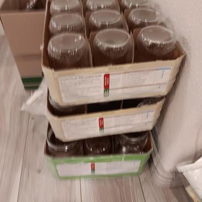 QUART AND PINT CANNING JARS PLUS A FOOD MILL