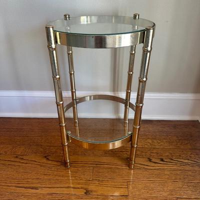 Mid Century Modern Round Accent Table (See Details)
