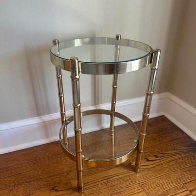 Mid Century Modern Round Accent Table (See Details)
