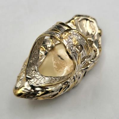 Shell Encrusted Heart Box & Two Large Shell Rings