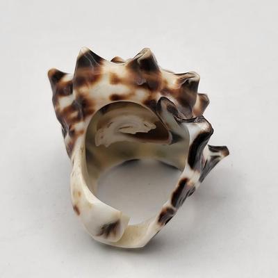 Shell Encrusted Heart Box & Two Large Shell Rings