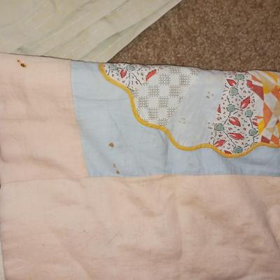 2 HANDMADE QUILTED THROWS