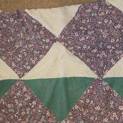 2 HANDMADE QUILTED THROWS
