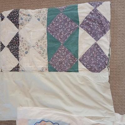 2 HANDMADE QUILTED THROWS