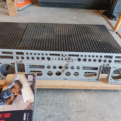 CARPET SHIELD, SAWHORSE LEGS, CARDBOARD SHIMS AND MORE