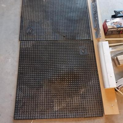 CARPET SHIELD, SAWHORSE LEGS, CARDBOARD SHIMS AND MORE