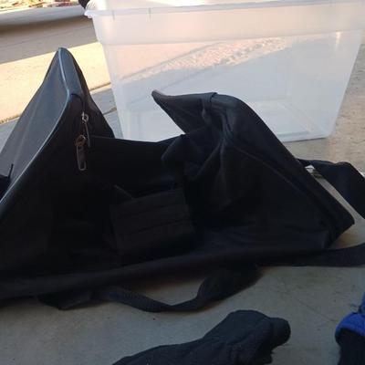BASKETS, DUFFLE BAG, UMBRELLA, GLOVES