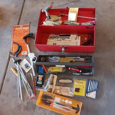METAL TOOL BOX FULL OF USEFUL THINGS