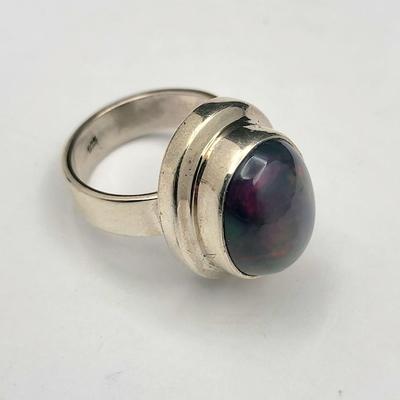 Three SS Rings - Ruby In Zoisite, Natural Amber & Opal 24.7gr