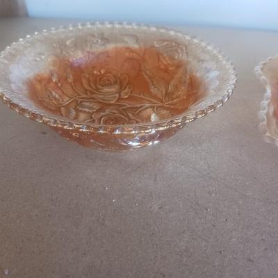 2 CARNIVAL GLASS BOWLS