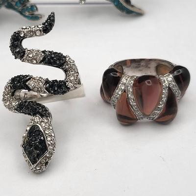 Bling Figurals - Rhinestone/Crystal Brooch, Rings
