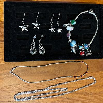 Sterling Silver Jewelry Lot Incl. Pandora Bracelet