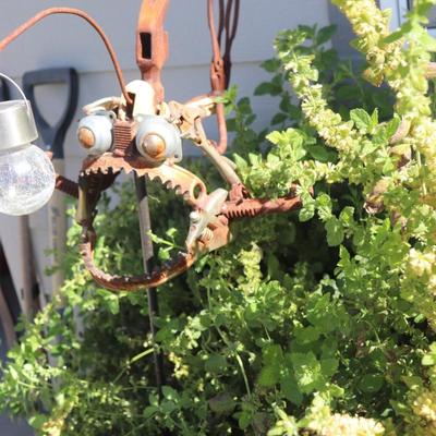 angler fish yard artwork