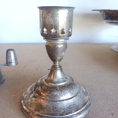 SILVER PLATED CANDLE HOLDERS