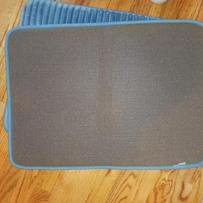 2 THICK BATH RUGS AND SOME TOILETRIES