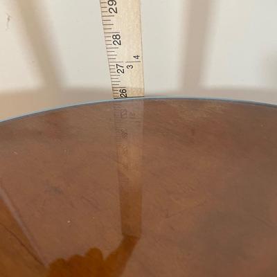 Round Bamboo 2 level Table Mid Century