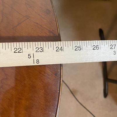 Round Bamboo 2 level Table Mid Century