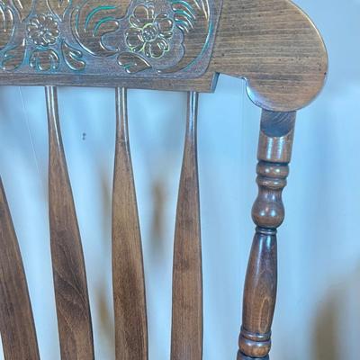 Vintage Walnut Wood Rocking Chair - very solid!