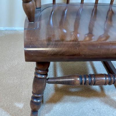Vintage Walnut Wood Rocking Chair - very solid!