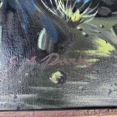 Stage Coach Actual Painting Acrylic Singed by  C.S. Park 