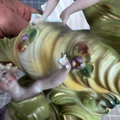 Art Nouveau Saxony Germany Shell Vase 