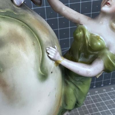 Art Nouveau Saxony Germany Water Lilies Vase 