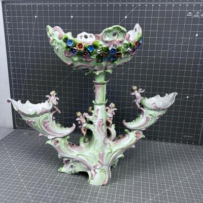 Dresden Floral Cherubs CENTERPIECE 