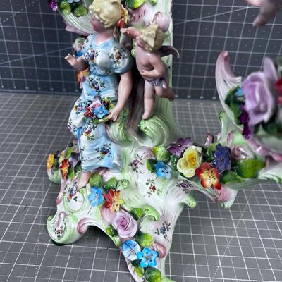 Dresden Floral Cherubs CENTERPIECE 