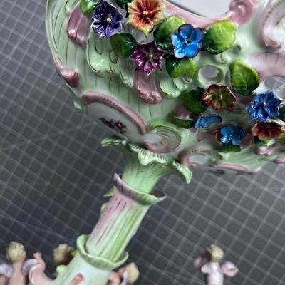 Dresden Floral Cherubs CENTERPIECE 
