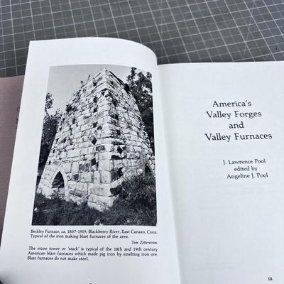 1st Edition Signed by Author J. Lawrence Pool, AMERICA'S VALLEY FORGES AND VALLEY FURNACES 