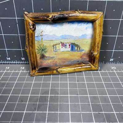 Oil Painting Adobe House in the Desert