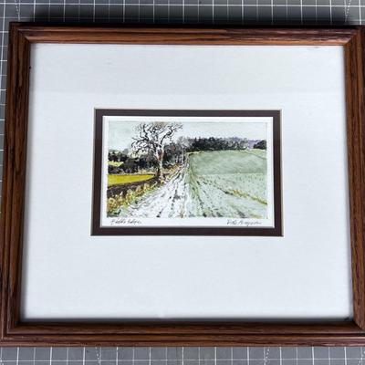 Water Color Framed under glass, FIELDS EDGE by Dale Bagner ? 