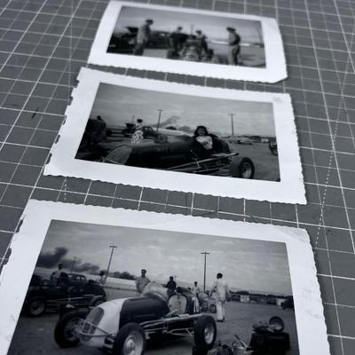 Series of Photographs of Midget Sand Racers