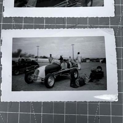 Series of Photographs of Midget Sand Racers
