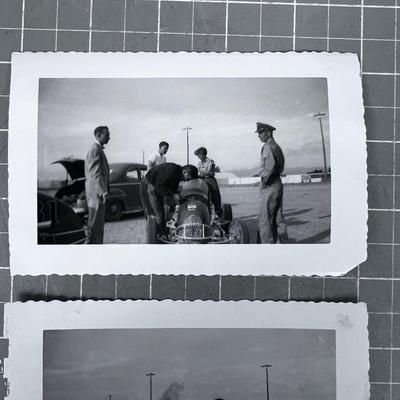 Series of Photographs of Midget Sand Racers