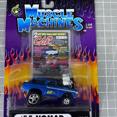2 Muscle Machines, 55 Chevy NEW ON THE CARD 