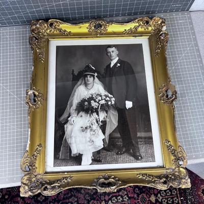 Awesome ANTIQUE Wedding PHOTOGRAPH 