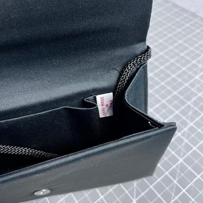 Black Rhinestone Clutch Evening Bag, NEW in original Box