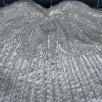 Beaded White Evening Purse